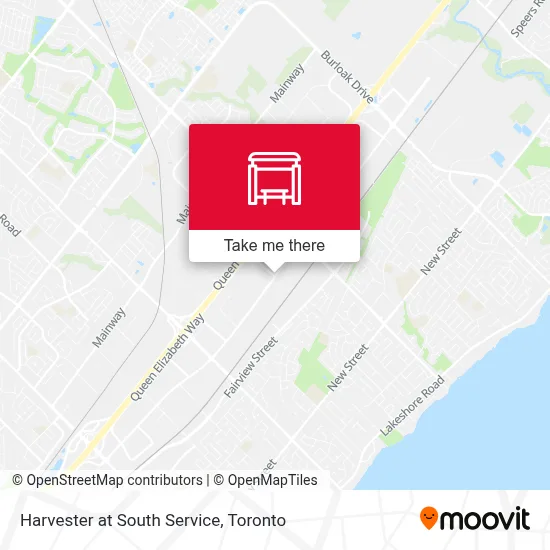 Harvester at South Service map