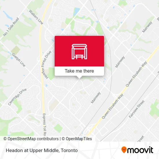 Headon at Upper Middle map