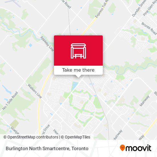 Burlington North Smartcentre map
