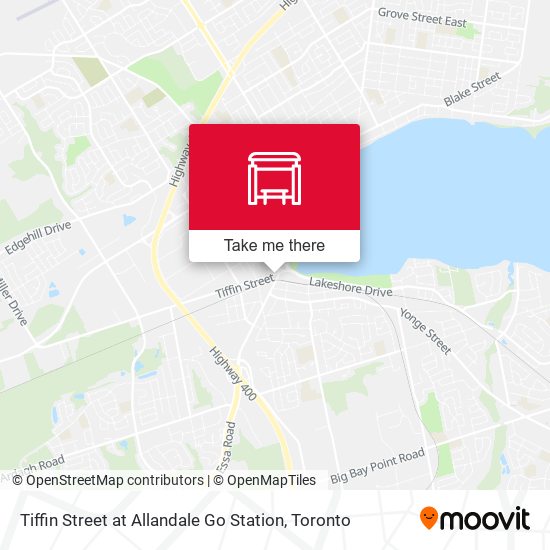 Tiffin Street at Allandale Go Station map