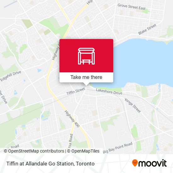 Tiffin at Allandale Go Station map