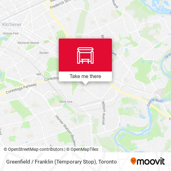 Greenfield / Franklin (Temporary Stop) map