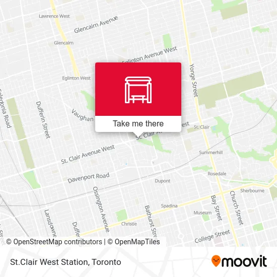 St.Clair West Station map