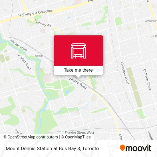 Mount Dennis Station at Bus Bay 8 map