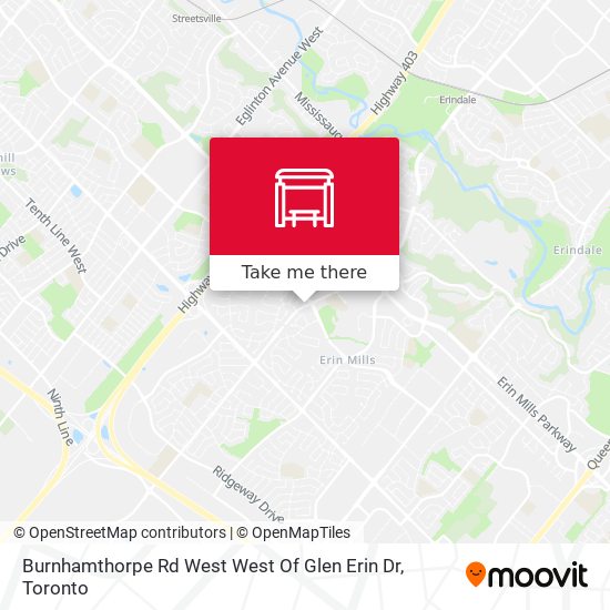 Burnhamthorpe Rd West West Of Glen Erin Dr map