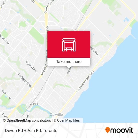 Devon Rd + Ash Rd map