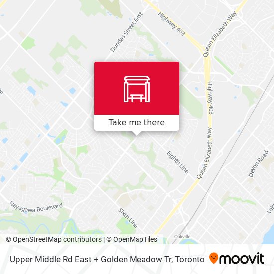 Upper Middle Rd East + Golden Meadow Tr map