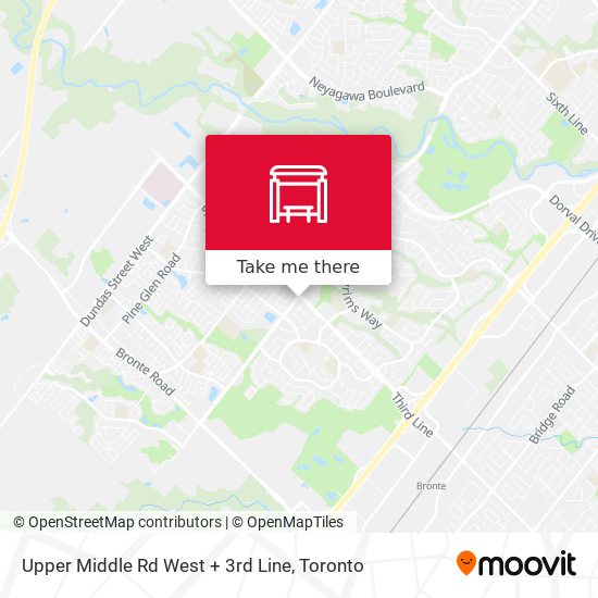 Upper Middle Rd West + 3rd Line map