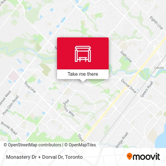 Monastery Dr + Dorval Dr map