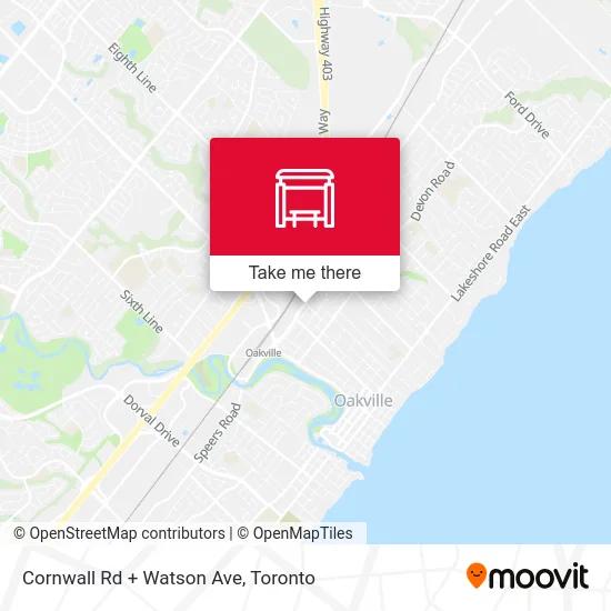 Cornwall Rd + Watson Ave map