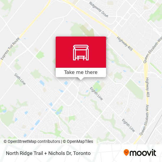 North Ridge Trail + Nichols Dr map