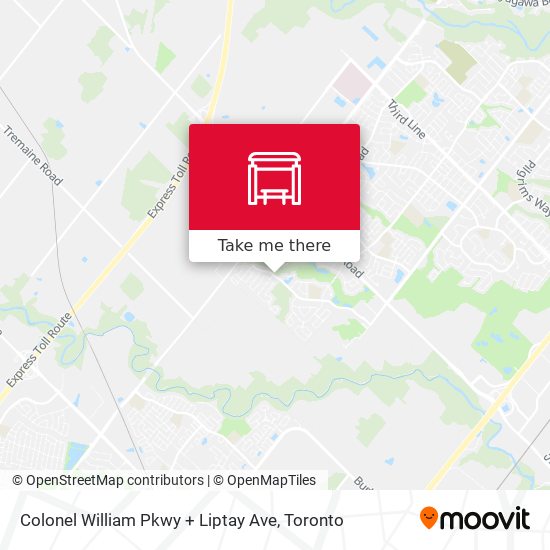 Colonel William Pkwy + Liptay Ave map