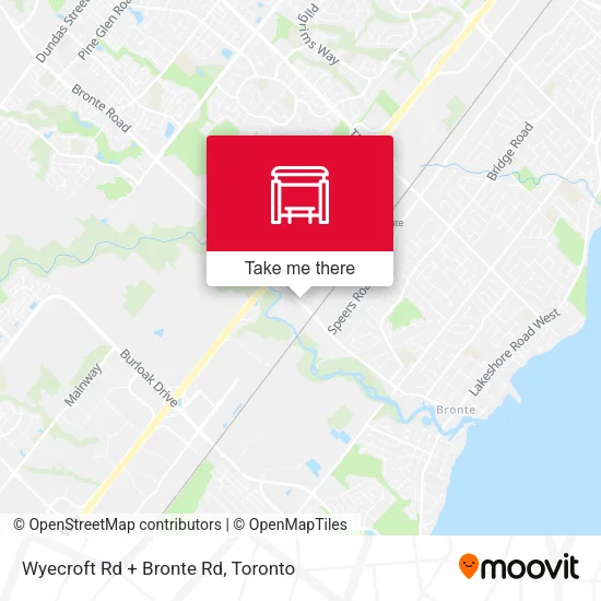 Wyecroft Rd + Bronte Rd map