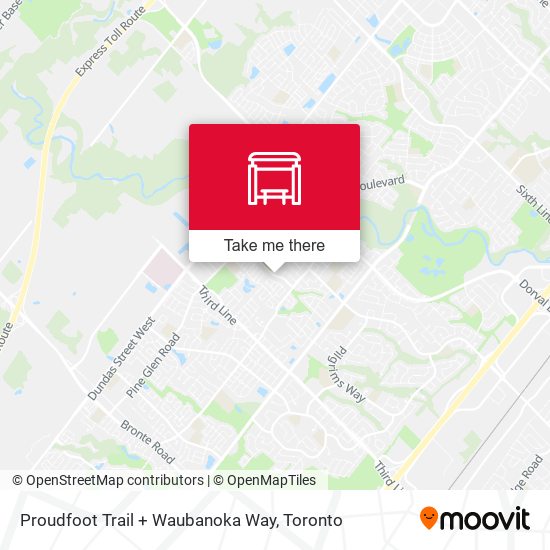 Proudfoot Trail + Waubanoka Way map