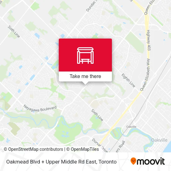 Oakmead Blvd + Upper Middle Rd East map