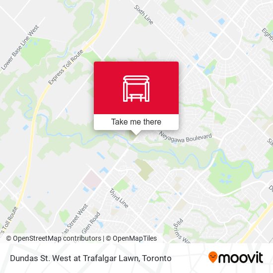 Dundas St. West at Trafalgar Lawn map