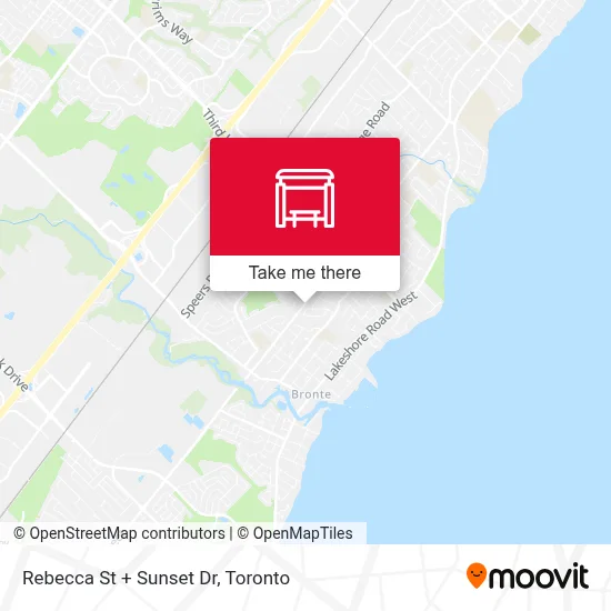 Rebecca St + Sunset Dr map