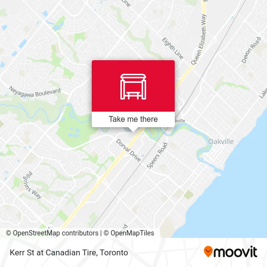 Kerr St at Canadian Tire map