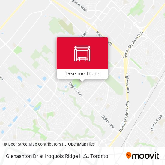 Glenashton Dr at Iroquois Ridge H.S. map