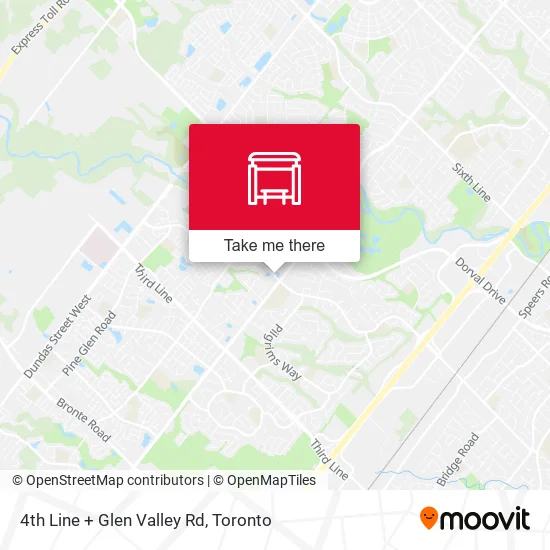 4th Line + Glen Valley Rd map
