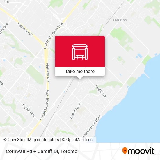 Cornwall Rd + Cardiff Dr map
