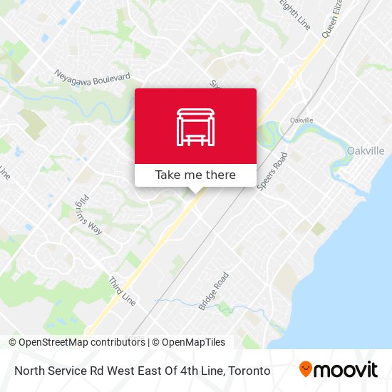 North Service Rd West East Of 4th Line map