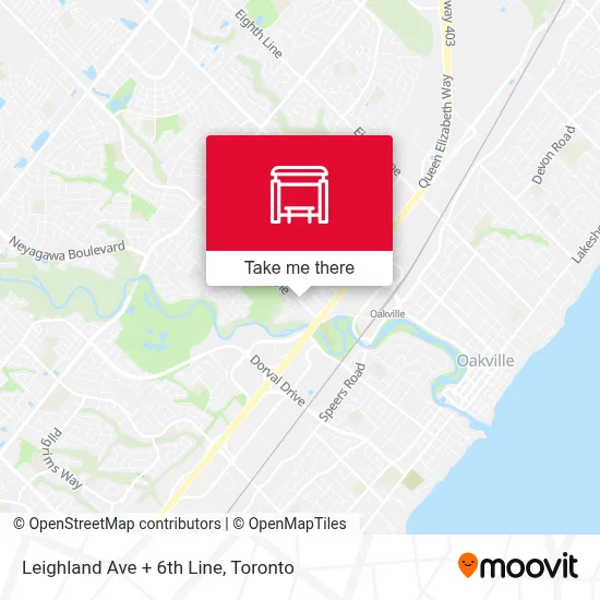 Leighland Ave + 6th Line map