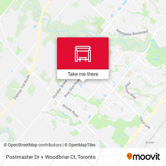 Postmaster Dr + Woodbriar Ct map