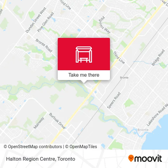 Halton Region Centre map