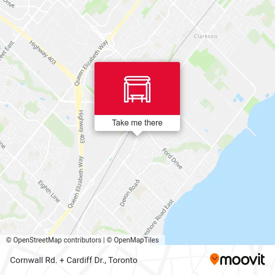 Cornwall Rd. + Cardiff Dr. map