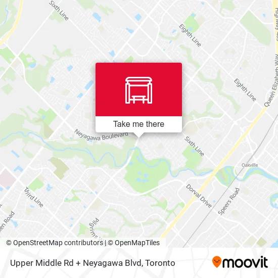 Upper Middle Rd + Neyagawa Blvd map