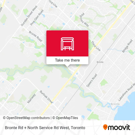 Bronte Rd + North Service Rd West map