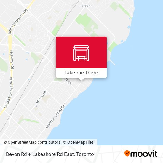 Devon Rd + Lakeshore Rd East map