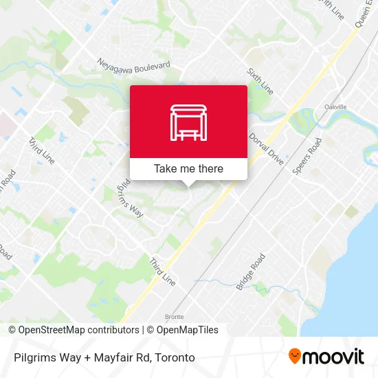 Pilgrims Way + Mayfair Rd map