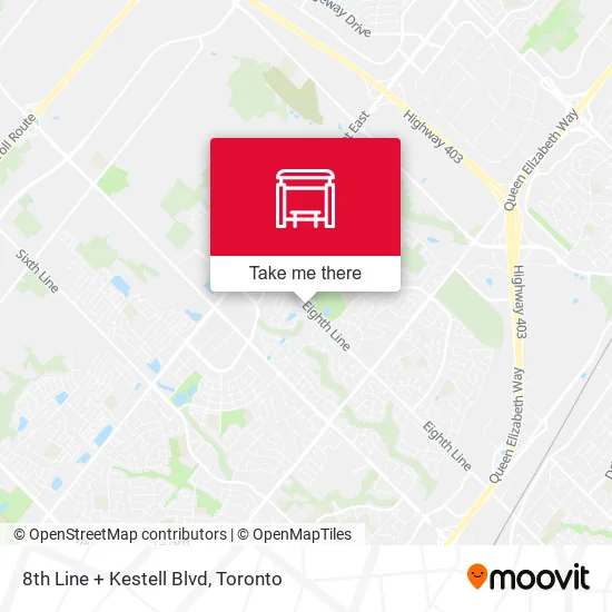8th Line + Kestell Blvd map