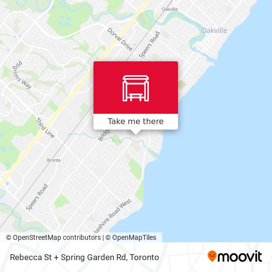 Rebecca St + Spring Garden Rd map