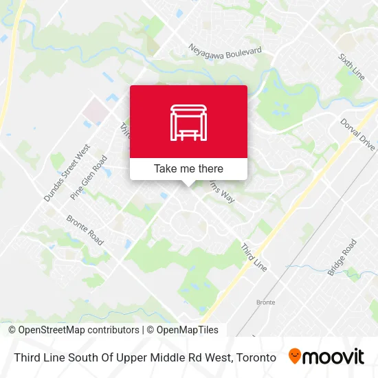 Third Line South Of Upper Middle Rd West map