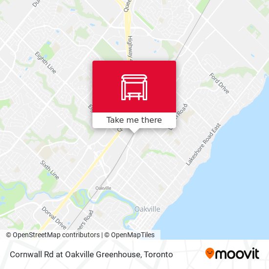 Cornwall Rd at Oakville Greenhouse map