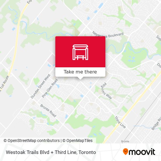 Westoak Trails Blvd + Third Line map