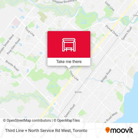 Third Line + North Service Rd West map
