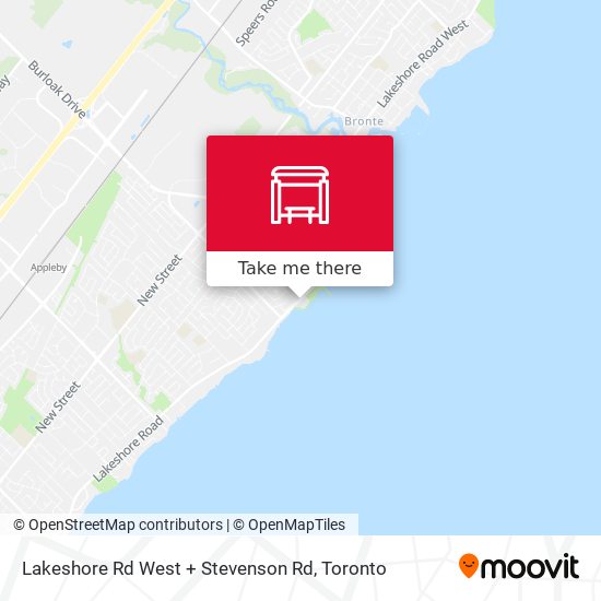 Lakeshore Rd West + Stevenson Rd map