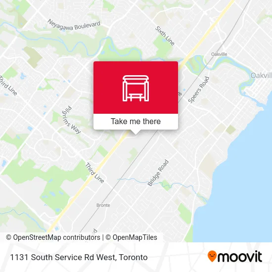 1131 South Service Rd West map