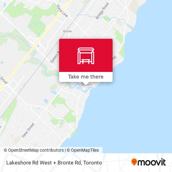 Lakeshore Rd West + Bronte Rd map