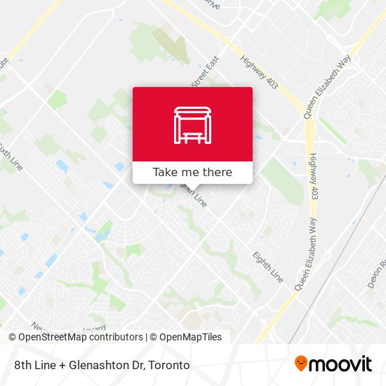 8th Line + Glenashton Dr map