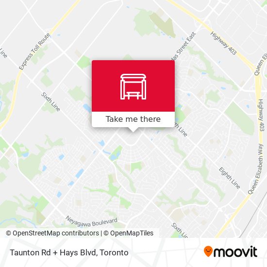 Taunton Rd + Hays Blvd map