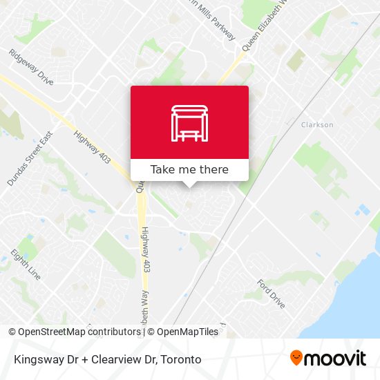 Kingsway Dr + Clearview Dr map