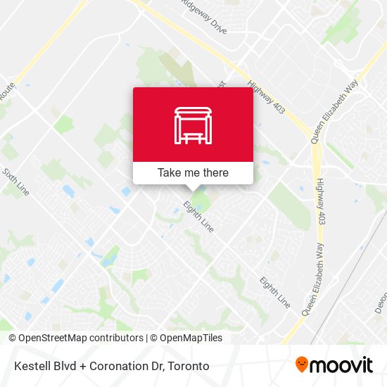 Kestell Blvd + Coronation Dr map
