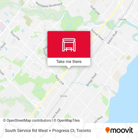 South Service Rd West + Progress Ct map