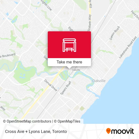 Cross Ave + Lyons Lane map