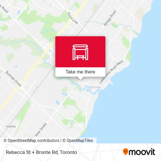 Rebecca St + Bronte Rd map